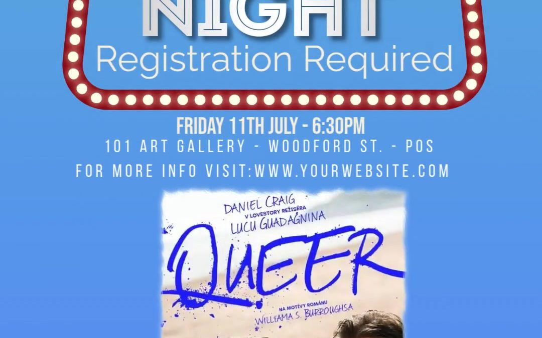 Movie Night – Showing “QUEER” by Luca Guadagnino & starring Daniel Craig (Registration Required)